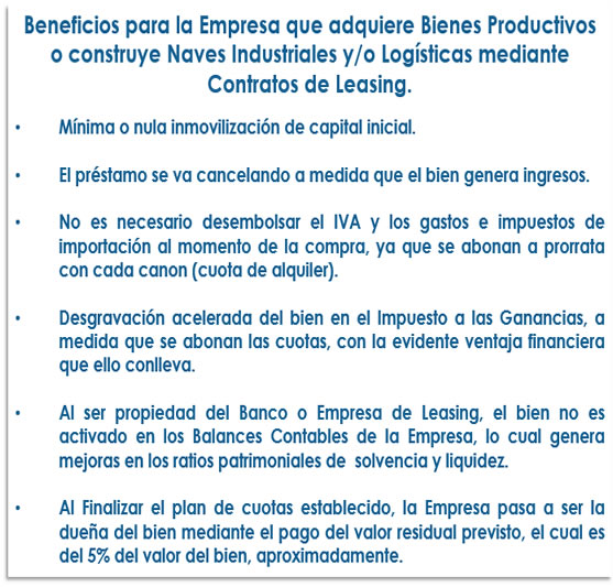 CONTADOR ASESOR DE EMPRESA PYME INDUSTRIAL. LEASING PARA COMPRA DE MAQUINARIAS, CONSTRUCCION DE NAVES INDUSTRIALES, COMPRA DE RODADOS. ADQUISICION DE MAQUINARIAS,  INSTALACIONES, MAQUINAS IMPORTADAS Y NACIONALES. GRANDES BENEFICIOS PARA EMPRESAS PYME INDUSTRIAL. CONSULTE LOS BENEFICIOS QUE TIENE EL LEASING PARA SU EMPRESA.